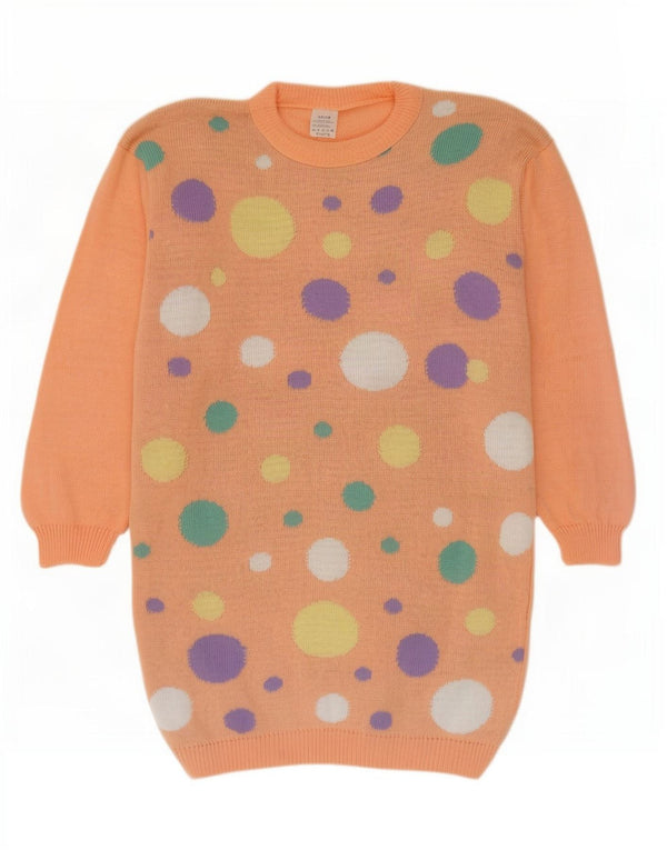 vintage Femme Crew Neck Jumper Pull EU 36/38 Petit Rose Repéré