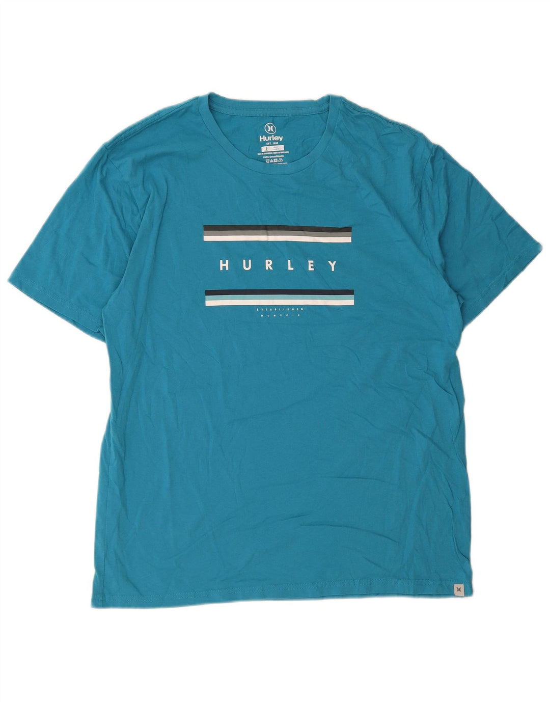 Hurley T-Shirt Graphique Homme Grand Bleu Coton