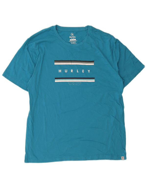 Hurley T-Shirt Graphique Homme Grand Bleu Coton
