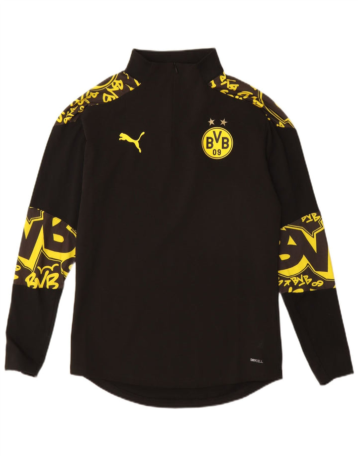 Puma Haut de survêtement BVB Dortmund Graphic pour homme avec col zippé Noir Taille S