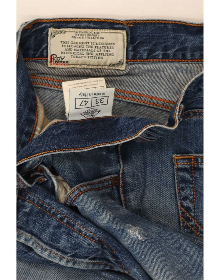Roy Rogers Jean Slim Homme IT 47 Medium W33 L33 Bleu Coton