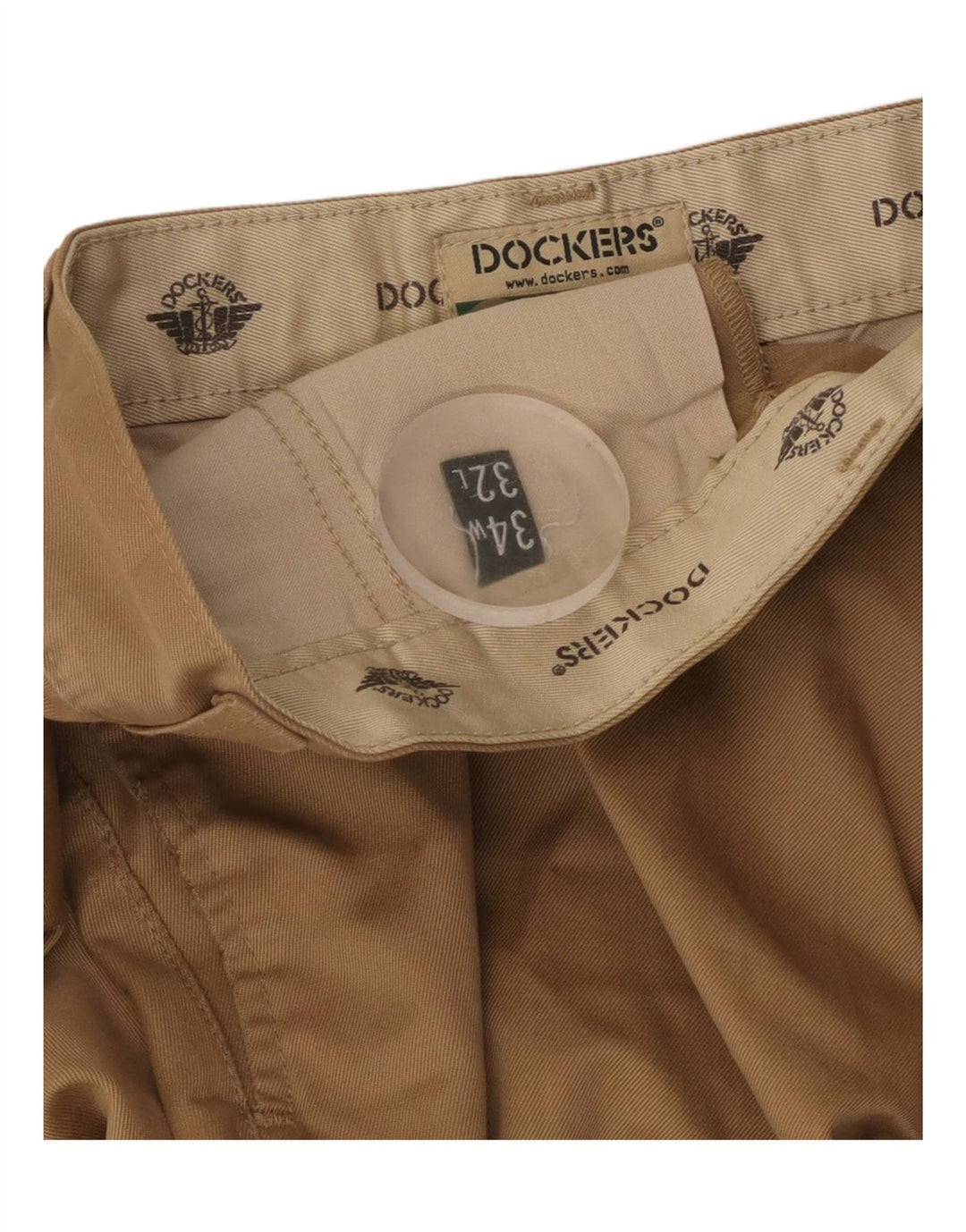 DOCKERS Pantalon Chino Slim Homme W34 L29 Beige Coton