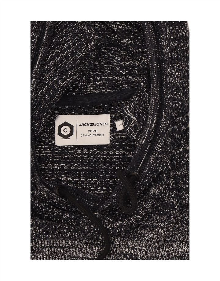 JACK & JONES Mens Jumper Sweater Large Grey Colourblock