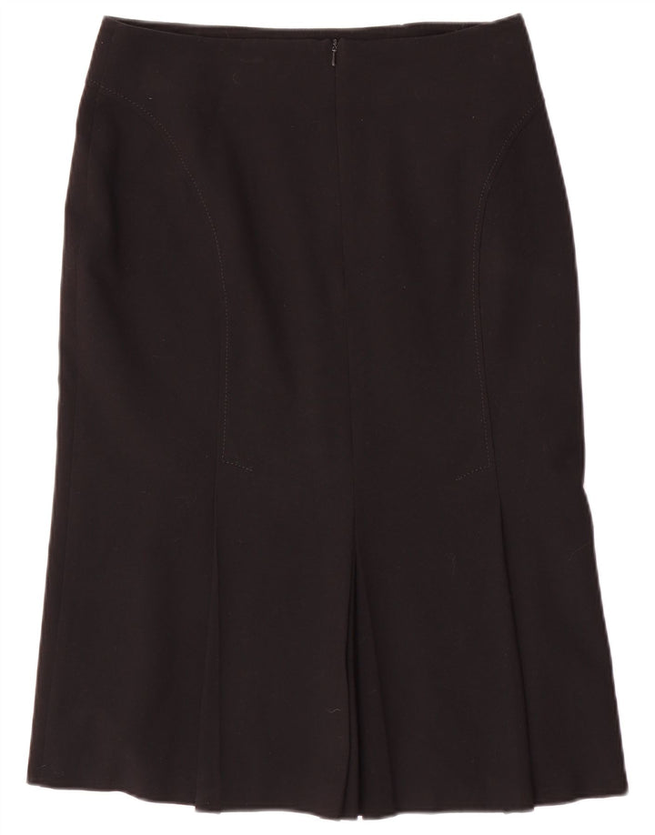 Marks & Spencer Jupe droite pour femme UK 12 Medium W30 Noir Polyester