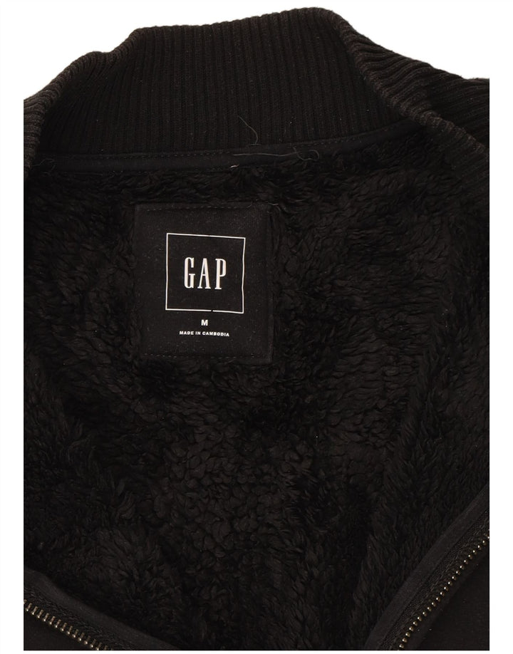 GAP Mens Tracksuit Top Jacket Medium Black Colourblock Cotton