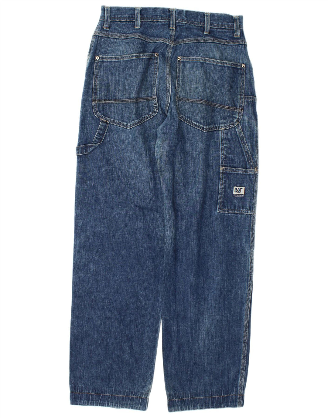 Caterpillar Jean Cargo Droit Homme W28 L31 Bleu Coton