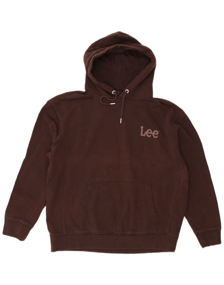 Lee Pull à capuche coupe classique pour homme en coton marron Taille L