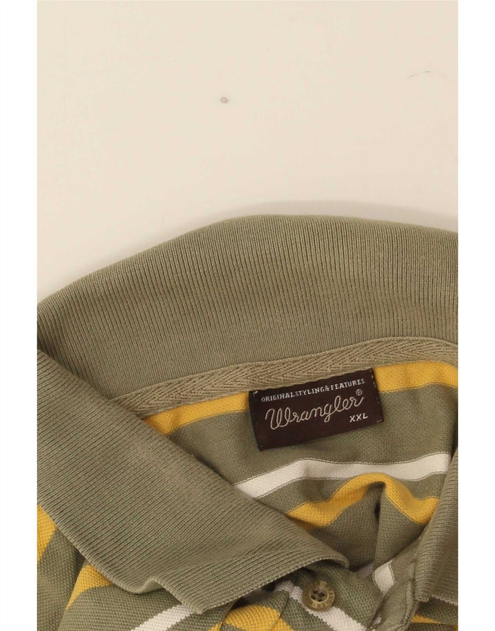 Wrangler Polo Homme 2XL Kaki Rayé