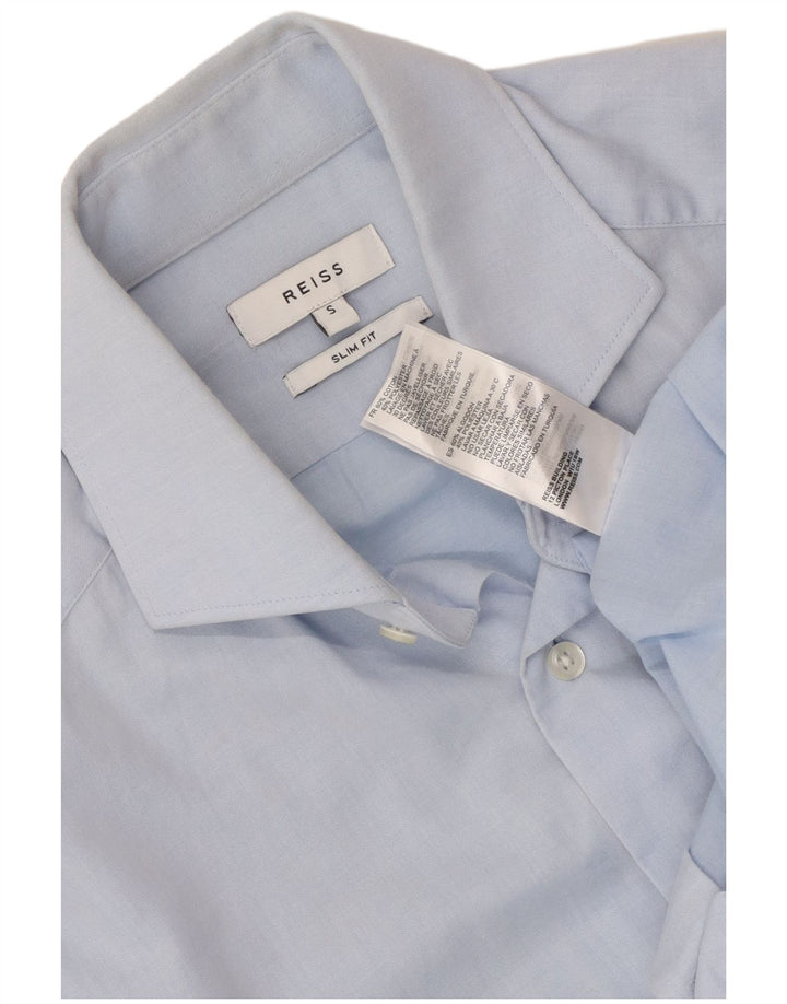 Reiss Chemise Slim Fit Petit Bleu Coton Homme