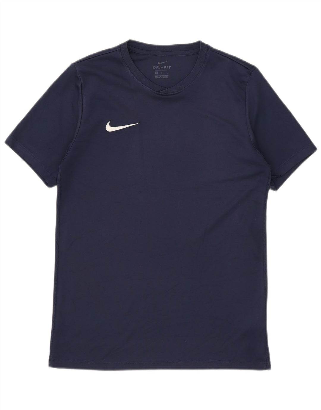 NIKE Homme Dri Fit T-Shirt Haut Bleu Marine Moyen Polyester