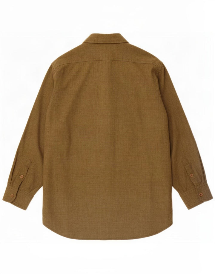 Vintage Chemise en flanelle pour homme Vert moyen classique