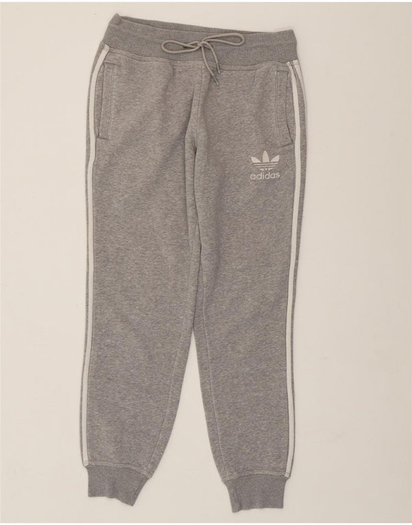 ADIDAS Pantalon de survêtement pour femme Joggers UK 10 Small Gris Coton