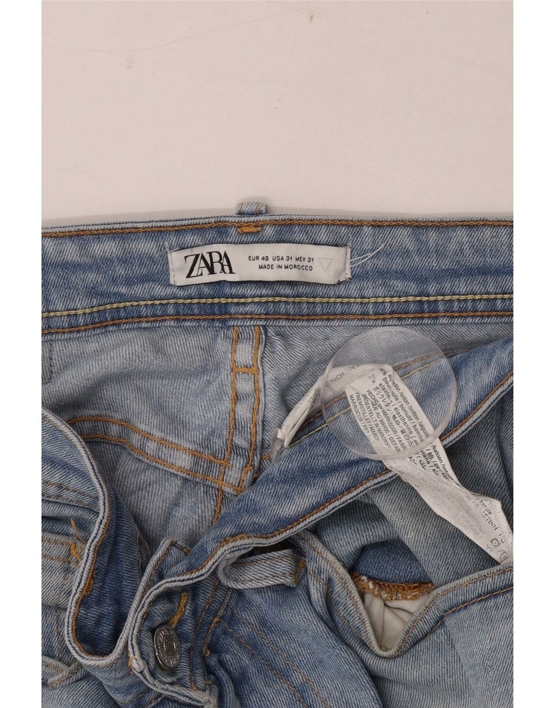 Zara Jeans Slim pour Hommes EU 40 Medium W31 L30 Bleu Coton