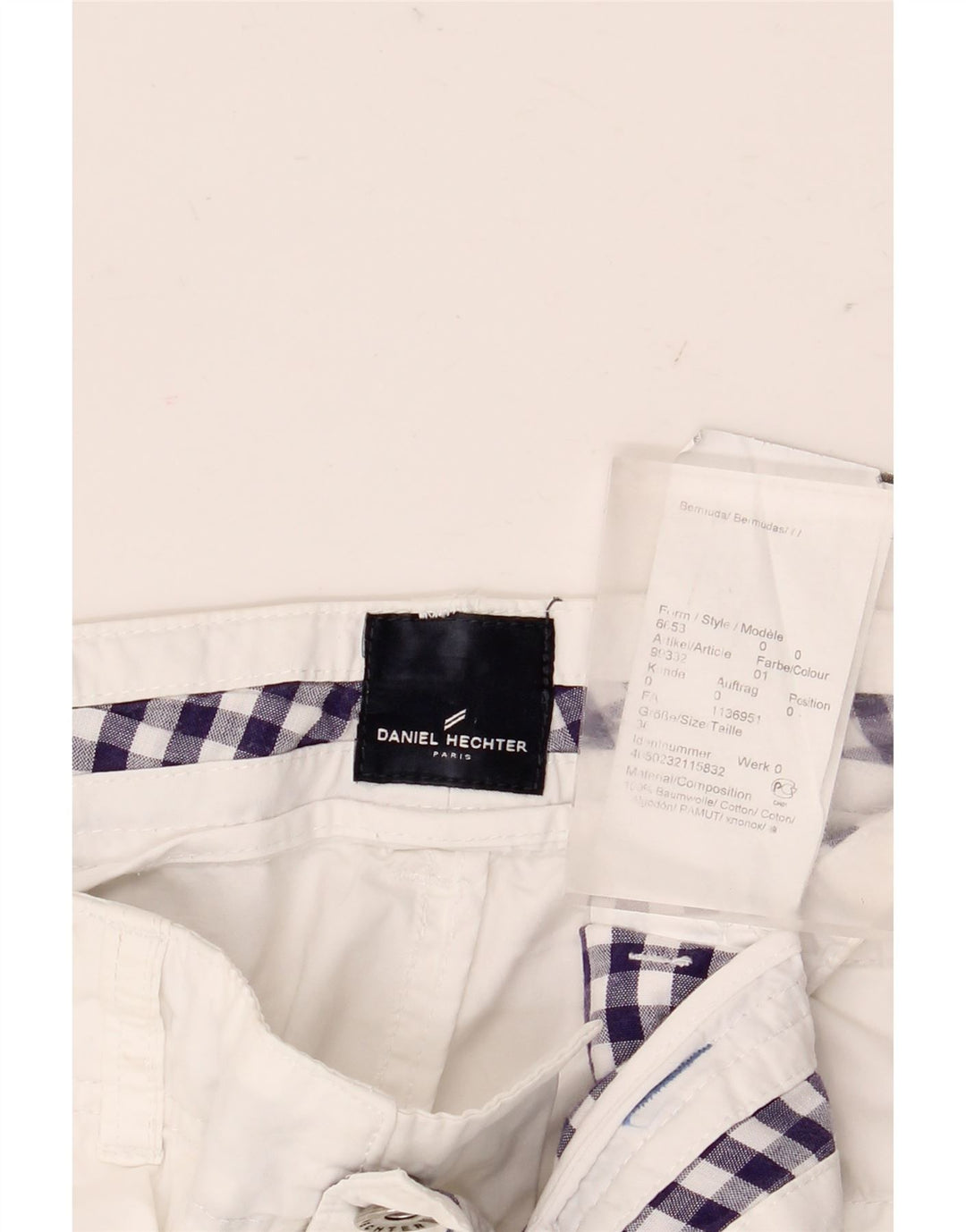 Daniel Hechter Short Cargo Homme W36 Grand Coton Blanc