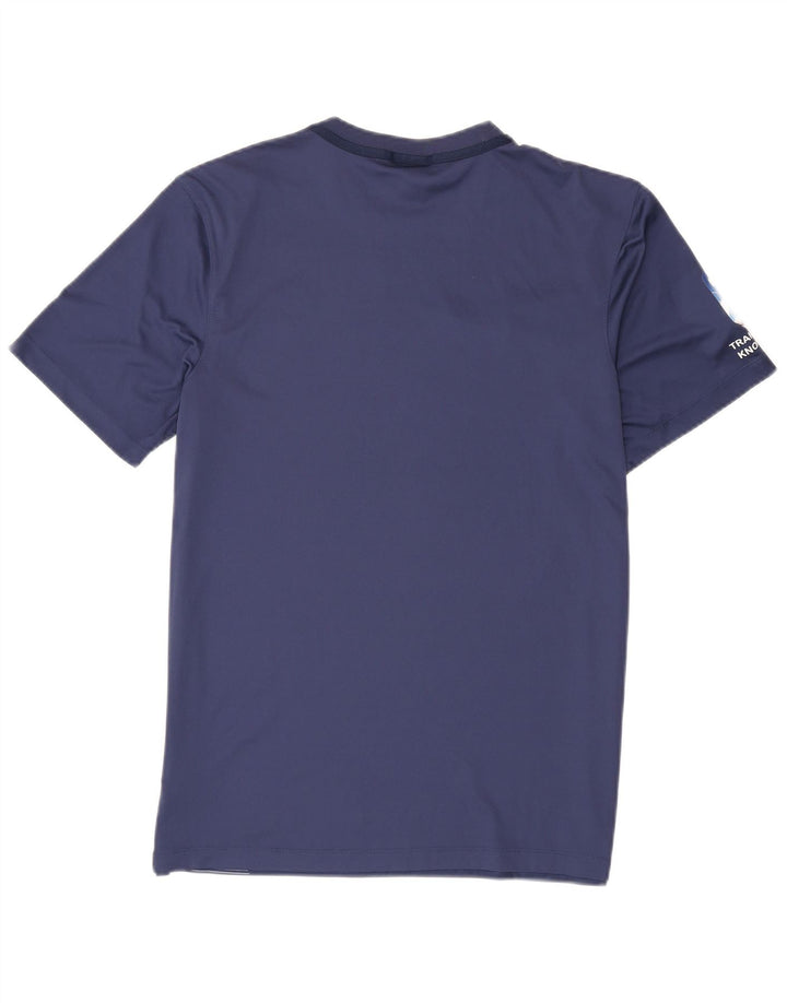 Nike Homme Dri Fit Graphic T-Shirt Top Bleu Marine Colorblock