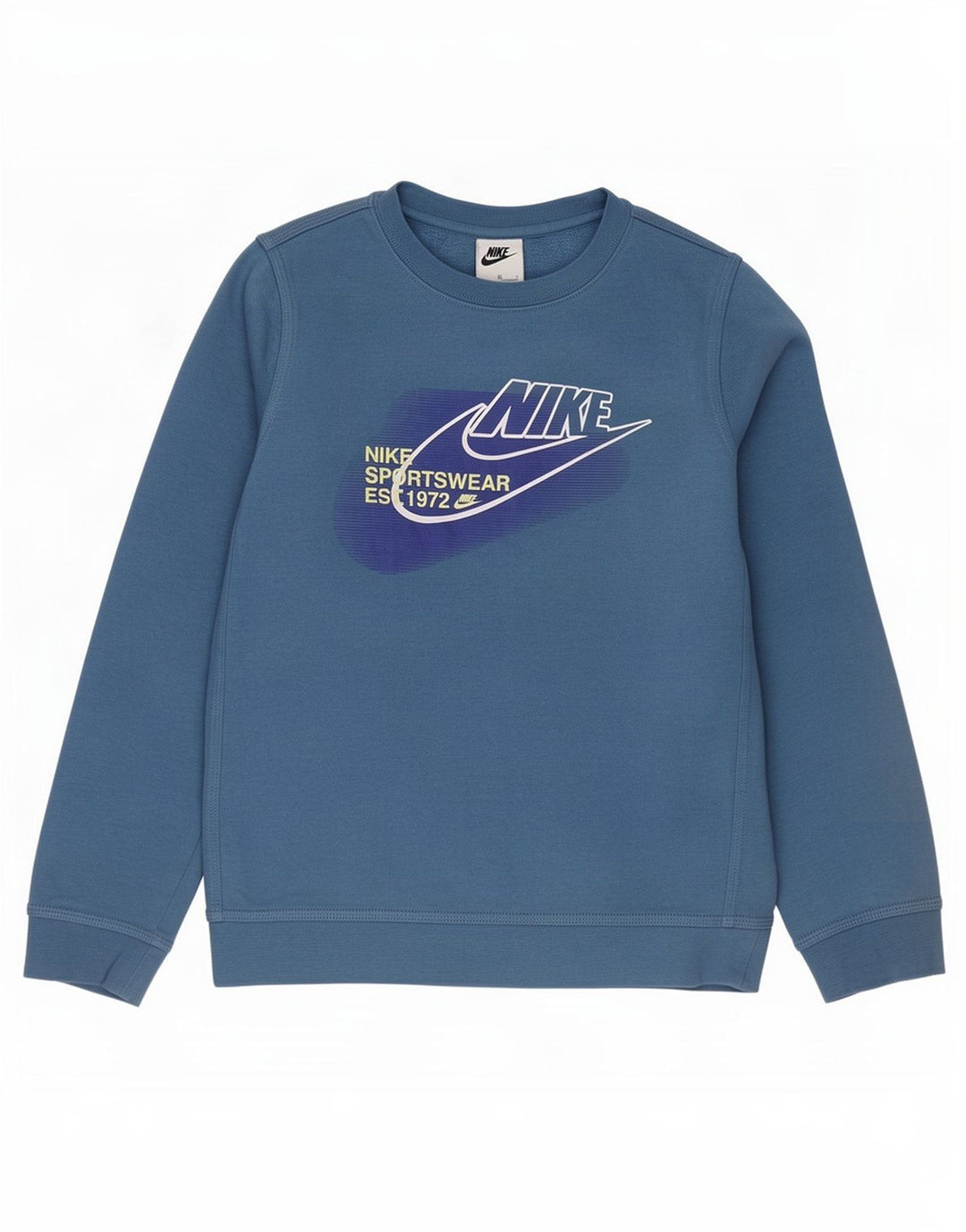 Nike Sweat-Shirt Graphique Garçon 10-11 Ans Bleu Moyen Coton