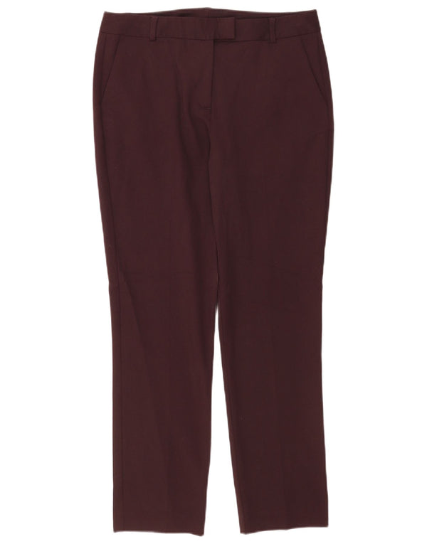 Reiss Pantalon de costume slim pour femme UK 10 Small W28 L26 Bordeaux Polyester