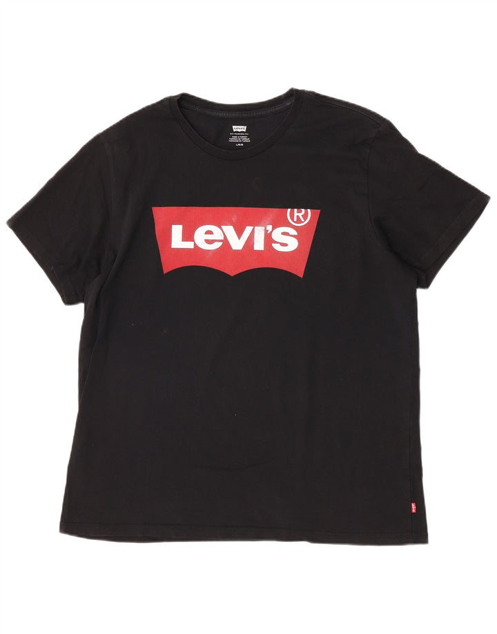 Levi's T-Shirt Graphique Homme Noir Large