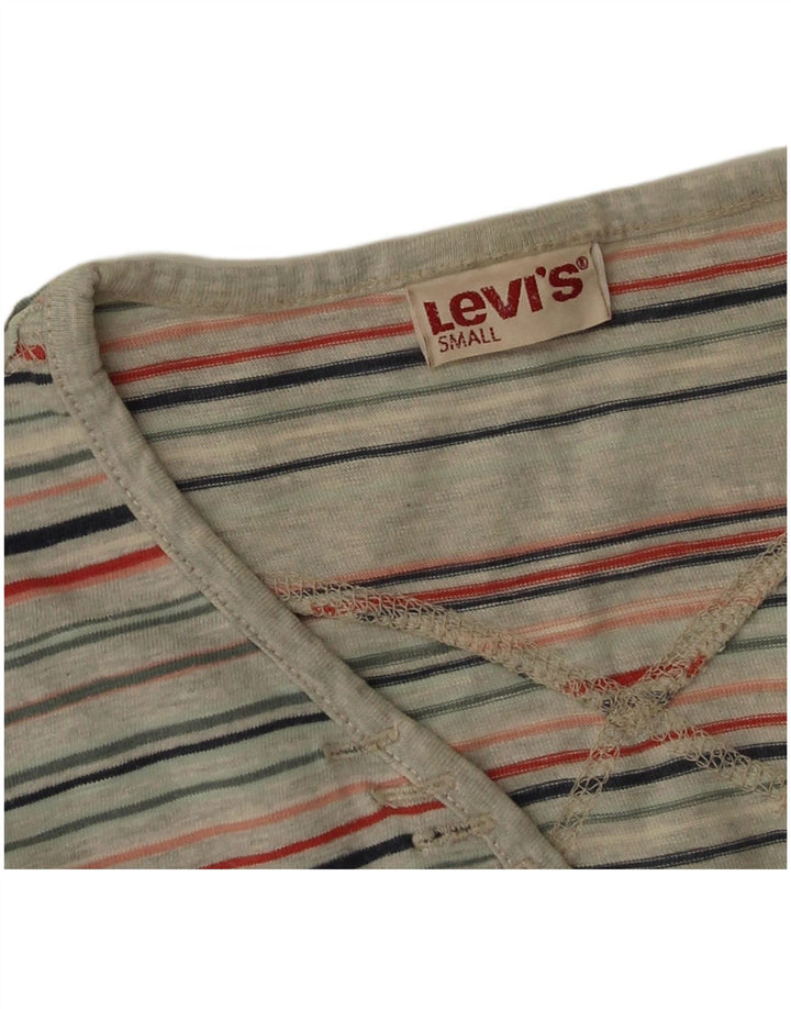 Levi's Top Manches Longues Femme UK 10 Small Multicolore Rayé