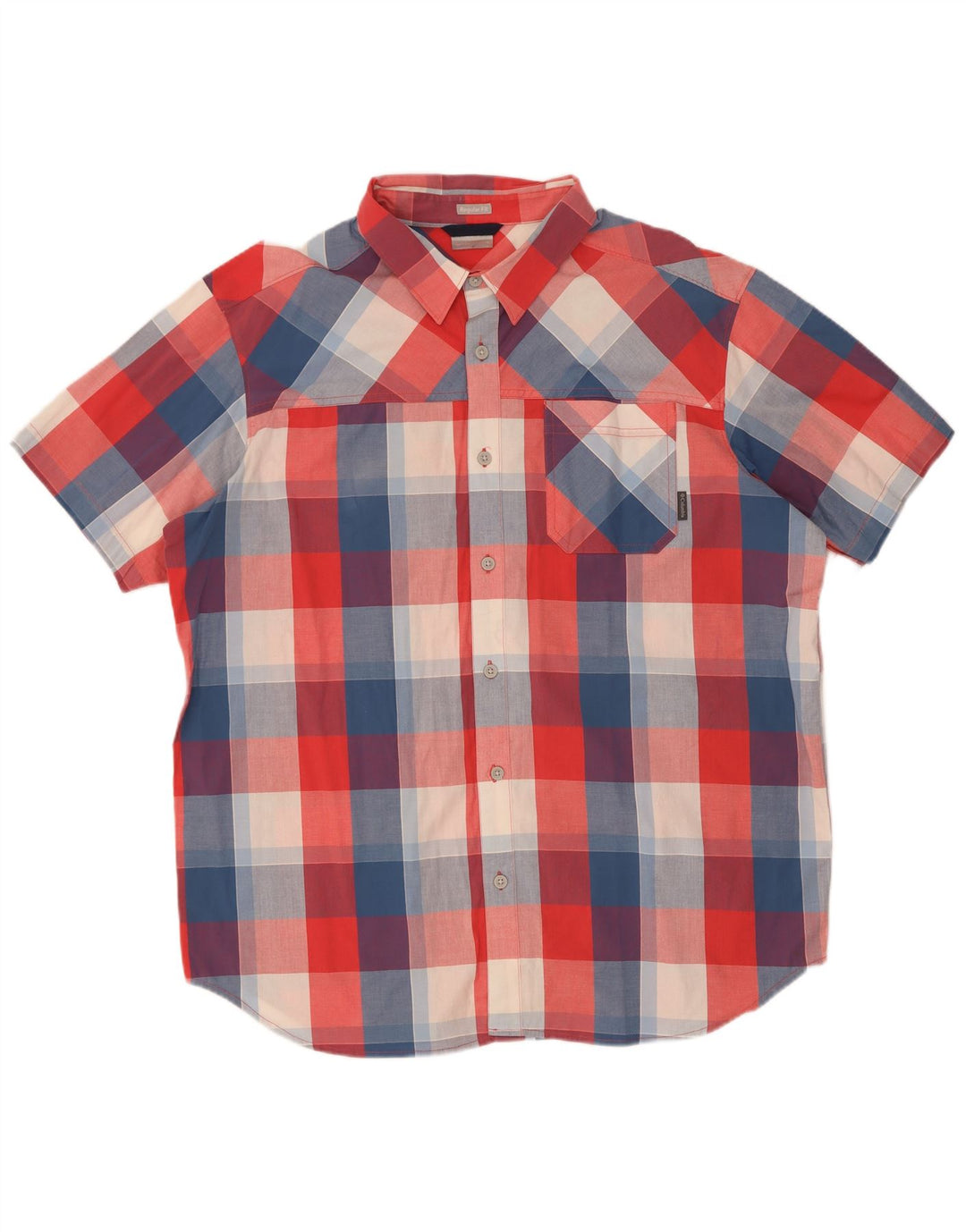 Columbia Chemise à manches courtes Regular Fit XL pour homme en coton à carreaux multicolores