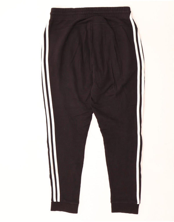 Adidas Womens Tracksuit Trousers Joggers UK 12/14 Medium Black Cotton