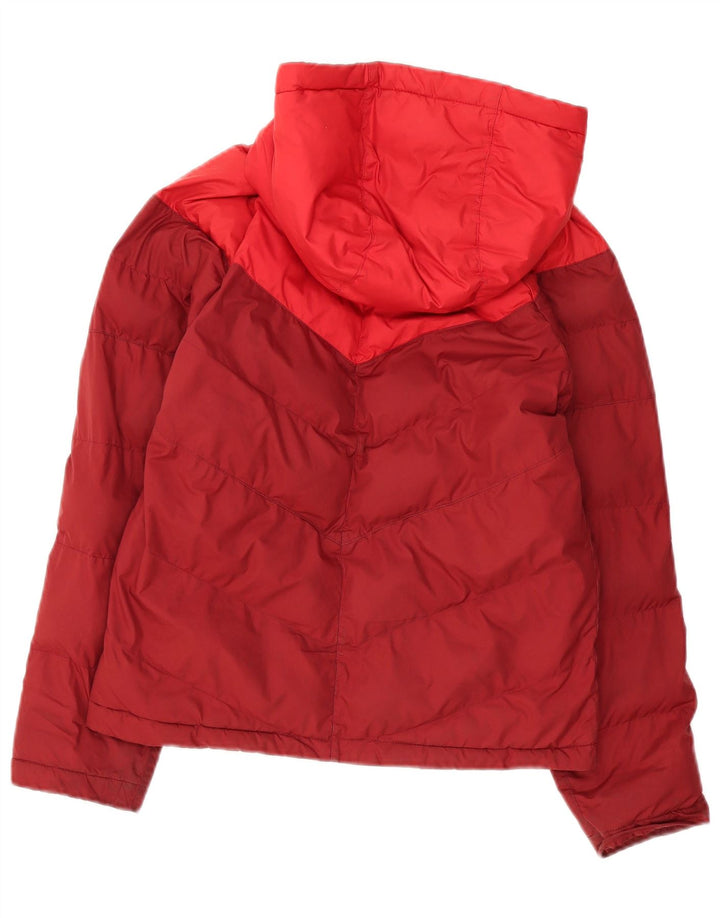 Nike Veste matelassée à capuche pour garçon 12-13 ans Large Rouge Colorblock Polyester