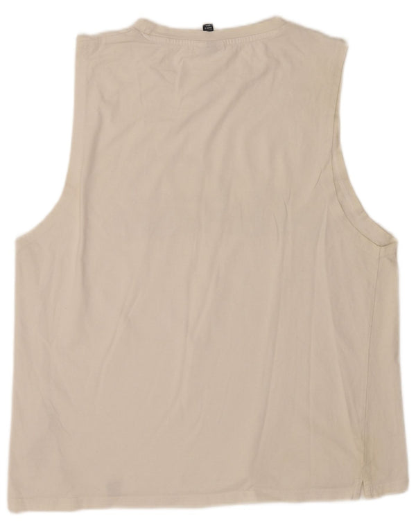 Ellesse Mens Graphic Vest Top Large White Cotton