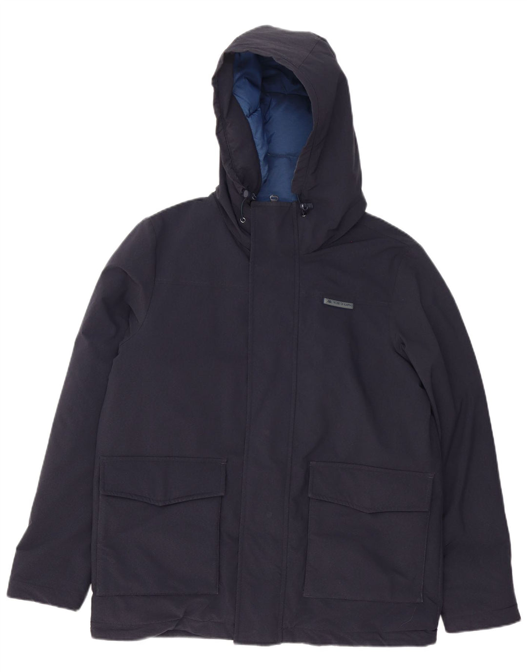 Kappa Veste rembourrée à capuche pour homme UK 38 Bleu marine moyen Polyamide