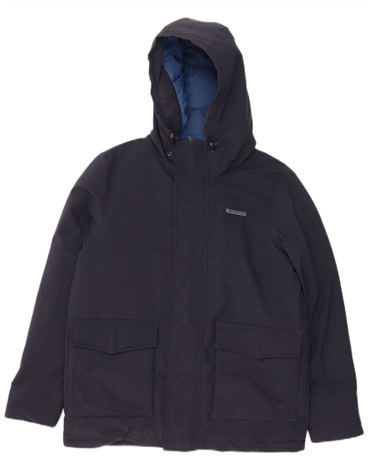Kappa Veste rembourrée à capuche pour homme UK 38 Bleu marine moyen Polyamide