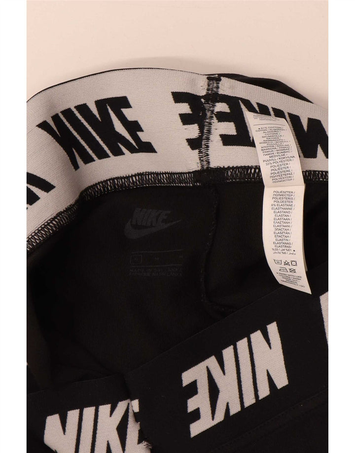 Nike Leggings graphiques pour femmes UK 12 coton noir moyen