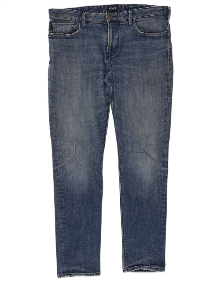 ARMANI Jean Slim Homme W34 L32 Bleu Coton