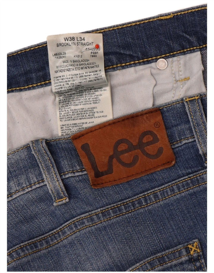 Lee Jean Droit Brooklyn Homme W38 L29 Bleu Coton