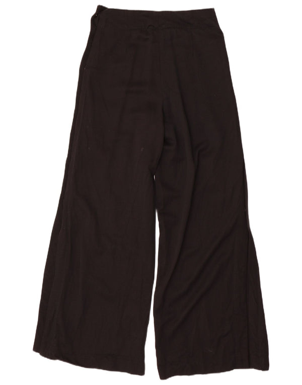 Zara Pantalon décontracté à jambe large pour femme Medium W28 L31 Noir