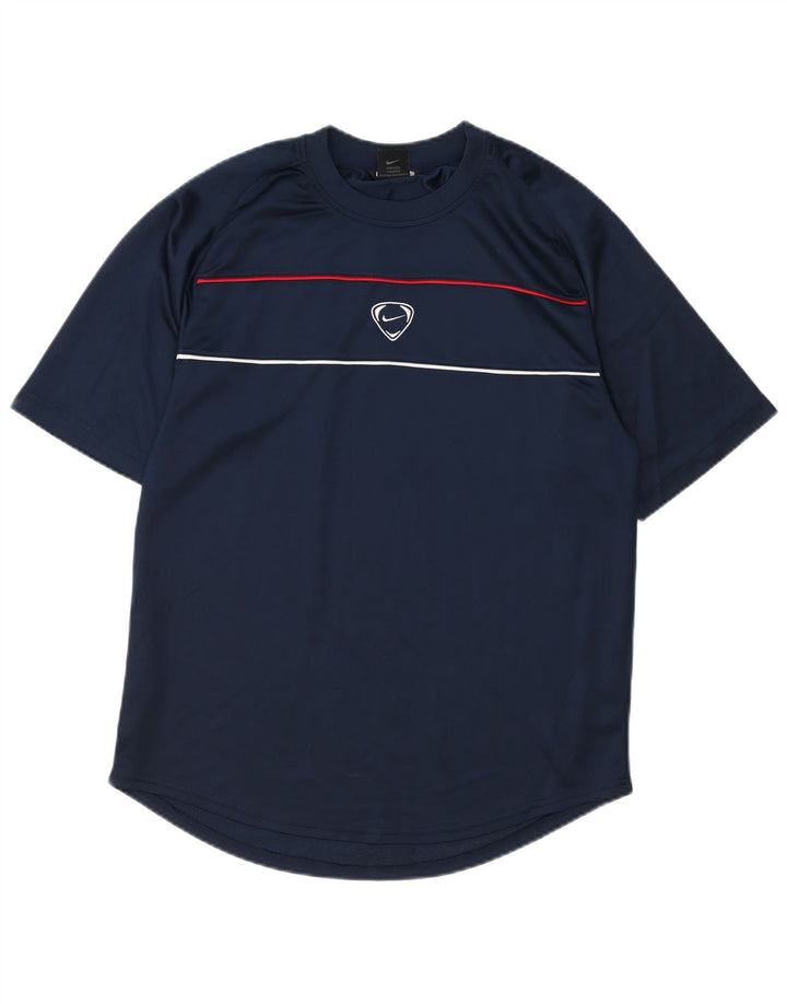 Nike T-Shirt Homme Haut Large Bleu Marine Polyester