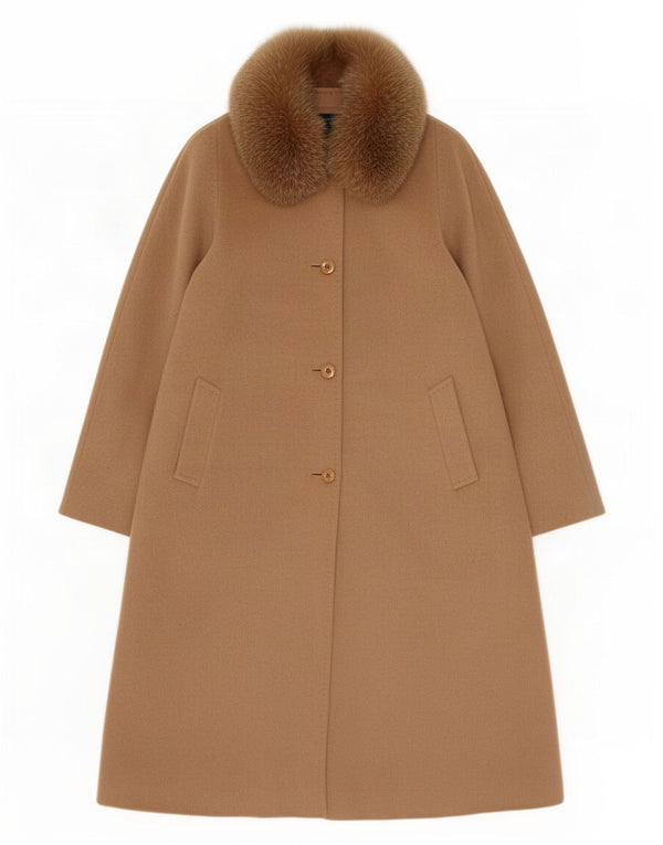 Cinzia Rocca Manteau surdimensionné pour femme UK 18 XL Laine marron