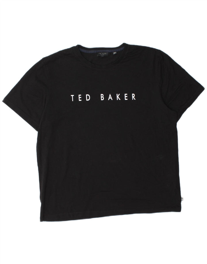 Ted Baker T-Shirt graphique pour hommes taille 5 XL coton noir