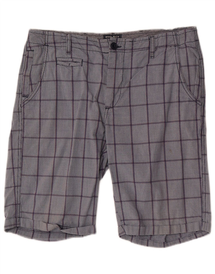 Woolrich Short Chino Homme W32 Bleu Moyen à Carreaux