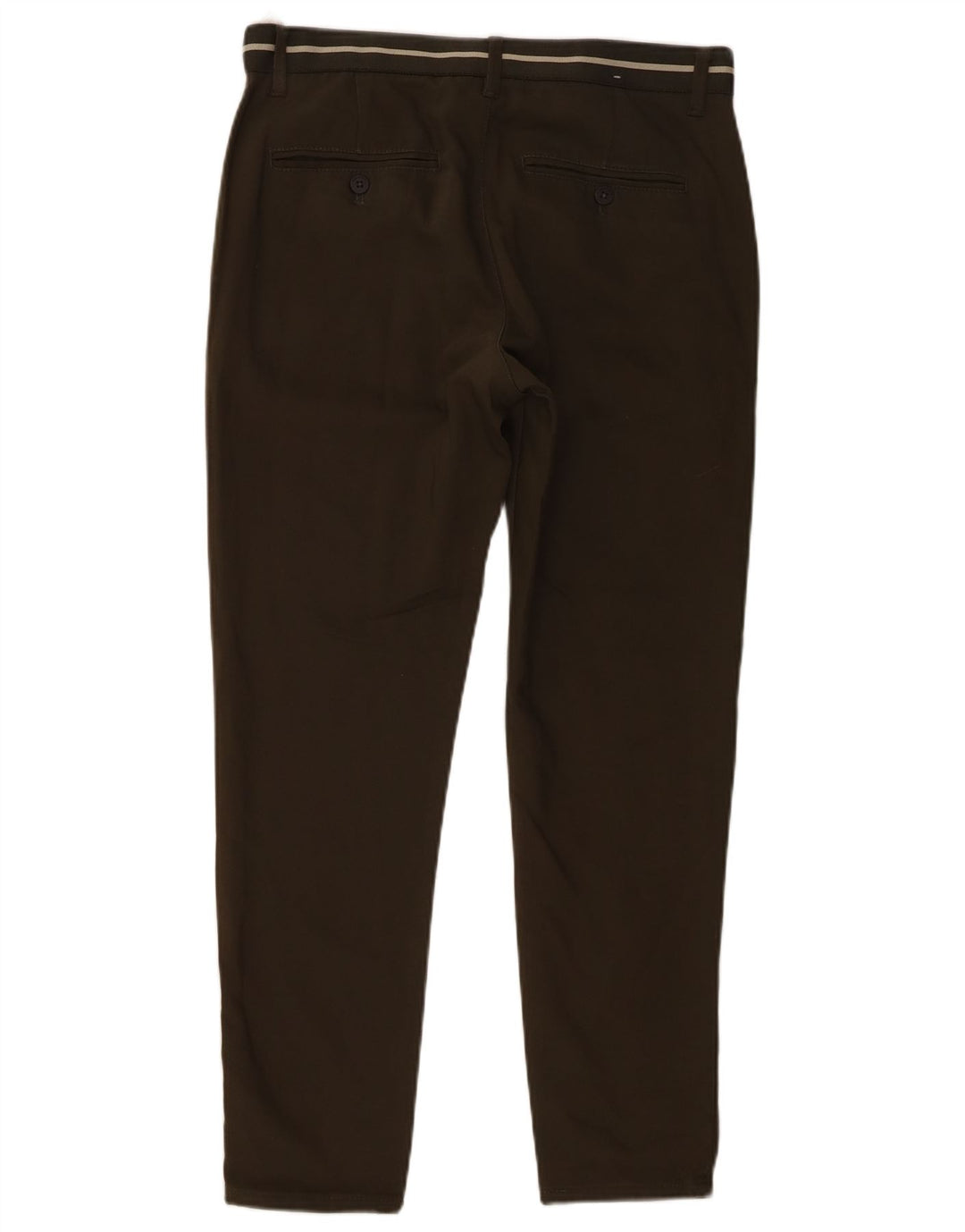 Zara Pantalon Chino Slim Homme Petit W30 L28 Kaki Coton