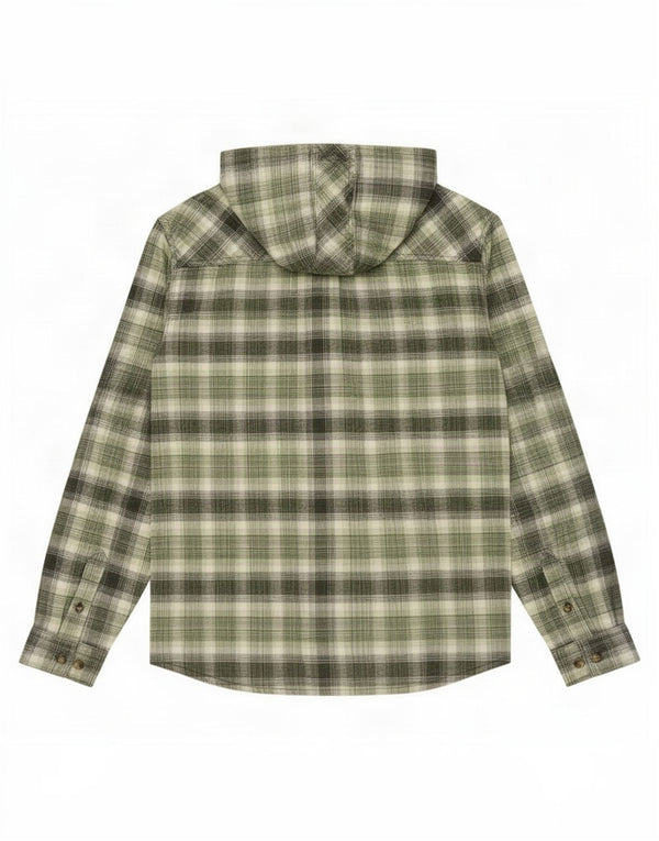 Carhartt Chemise en flanelle à capuche pour femme US 8/10 en coton à carreaux vert moyen