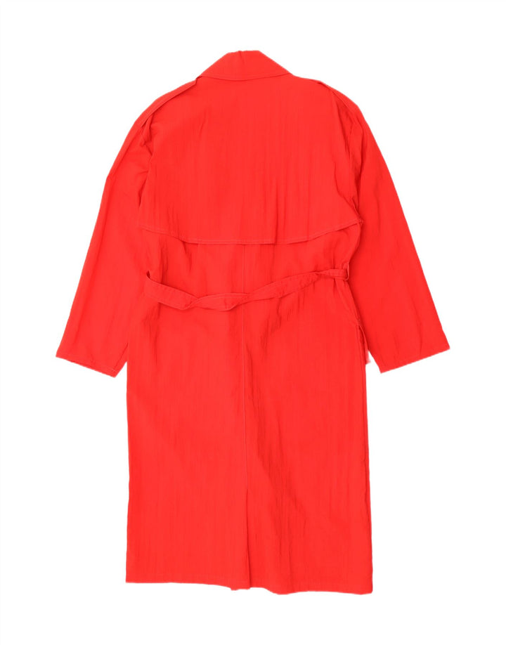 vintage Femme Trench Coat UK 14 Rouge Moyen