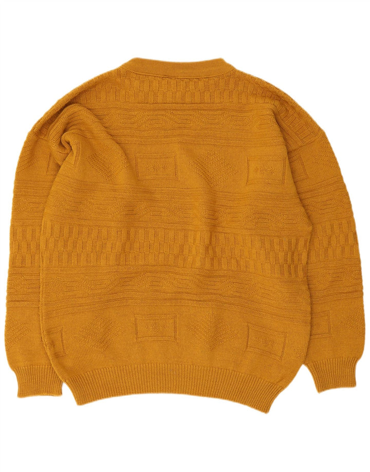 vintage Homme Col Roulé Pull Pull IT 48/50 Jaune Moyen