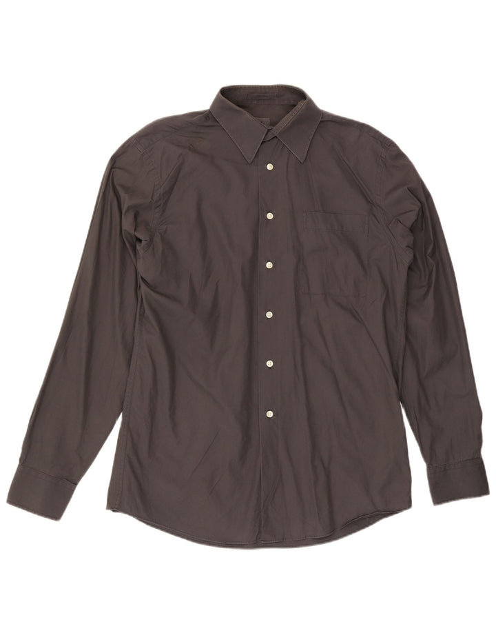 Calvin Klein Chemise Homme Taille 40 15 1/2 Coton Gris Moyen