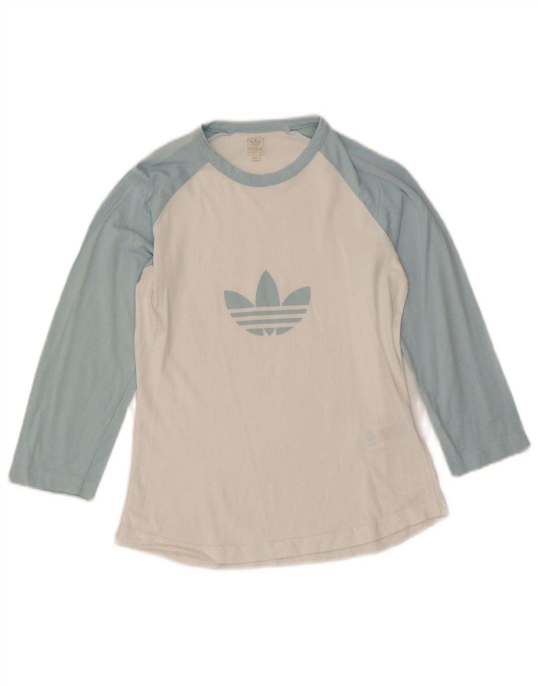Adidas Haut graphique pour femme à manches 3/4 IT 44 Blanc moyen en coton color block