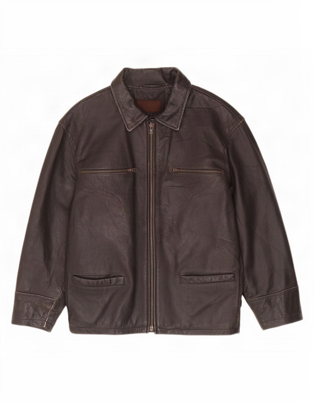 Bomb Boogie Veste en cuir pour homme UK 36 Petit Marron