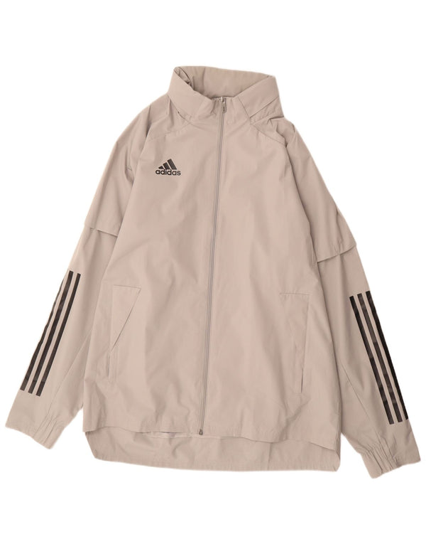 Adidas Veste de pluie pour homme UK 40 Large Gris Polyester
