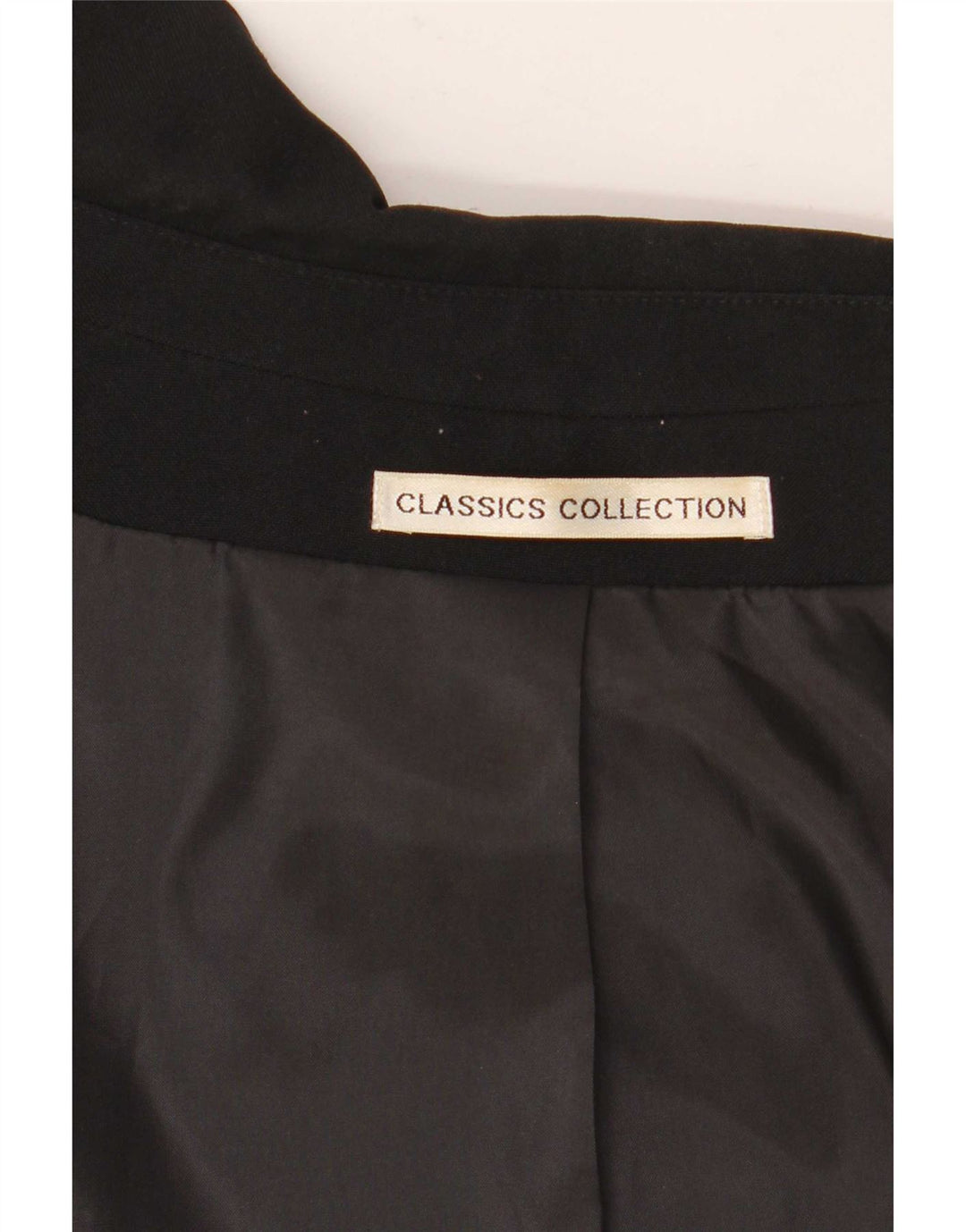 vintage Femme Full Zip Blazer Veste UK 16 Grand Noir