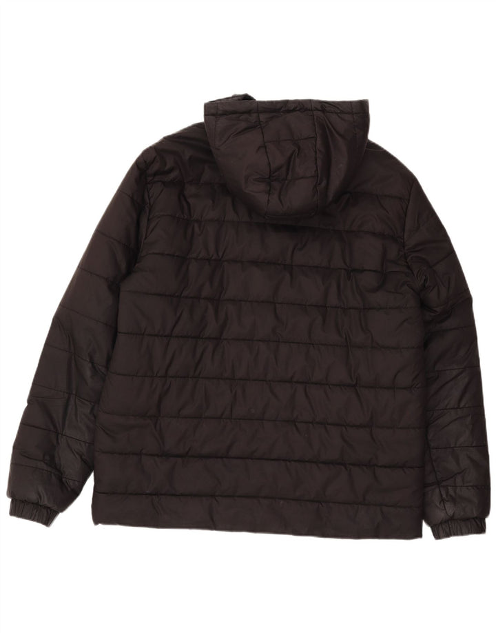 Puma Veste rembourrée à capuche pour homme UK 40 Large Noir Polyester