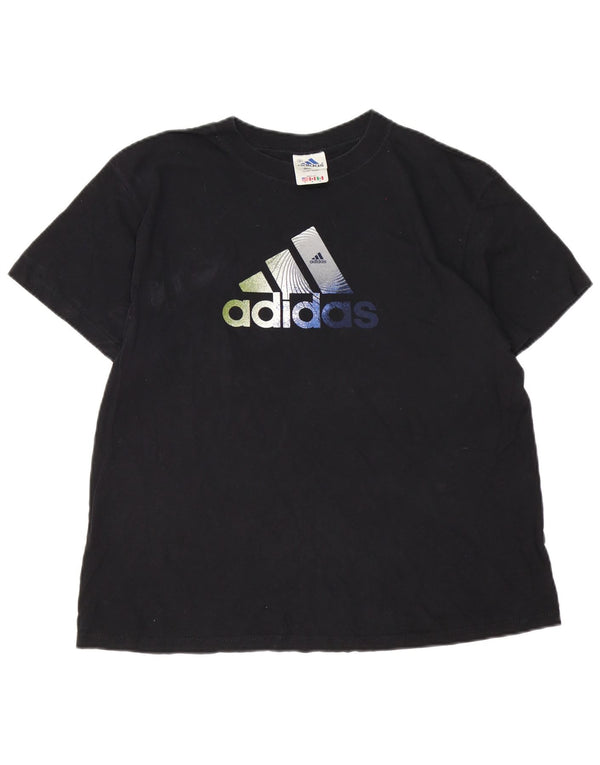 Adidas T-shirt graphique pour homme en coton noir moyen