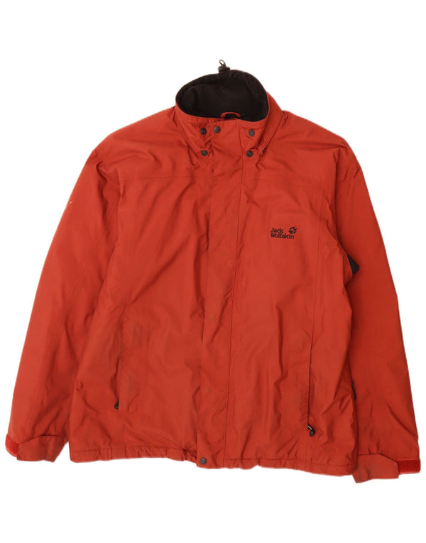 Jack Wolfskin Veste coupe-vent pour homme UK 40/42 Large Rouge Colourblock