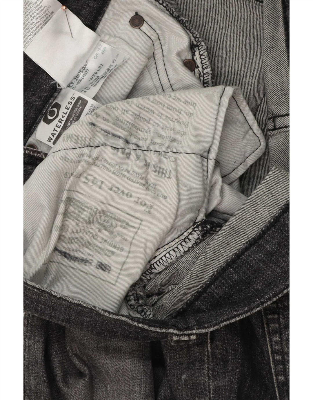 Levi's Jean Slim W36 L32 Homme Gris Coton